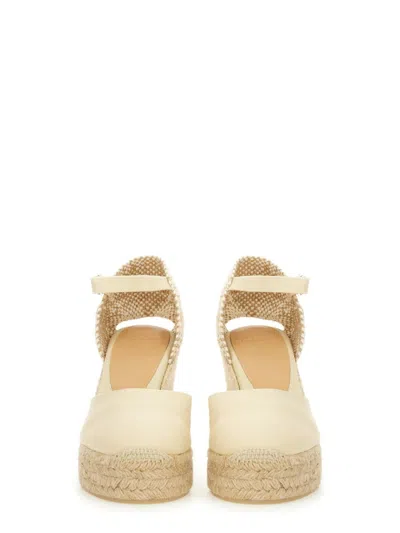 Castaã±er 80mm Ankle-strap Wedge Espadrilles In Neutral