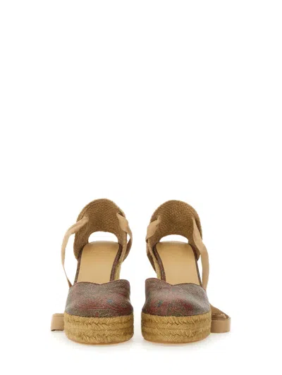 Castaã±er Castañer Espadrille "clear Etro" In Brown