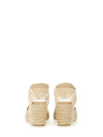 Castaã±er Castañer Carina Ankle Strap Wedge Espadrilles In Nude