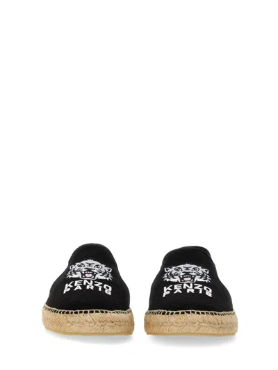 Kenzo Black  Paris Elastic Espadrilles