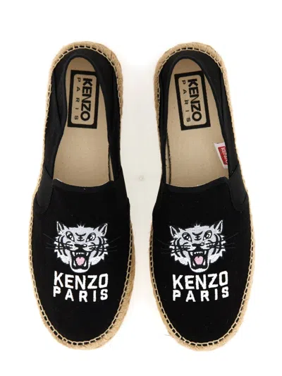Kenzo Black  Paris Elastic Espadrilles