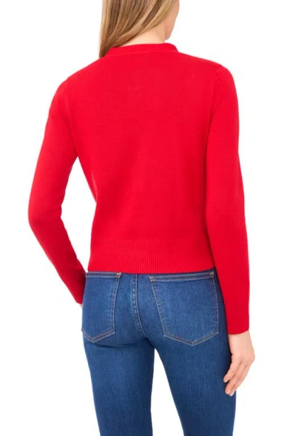 Cece Regular Fit Wool-blend Cardigan In Red