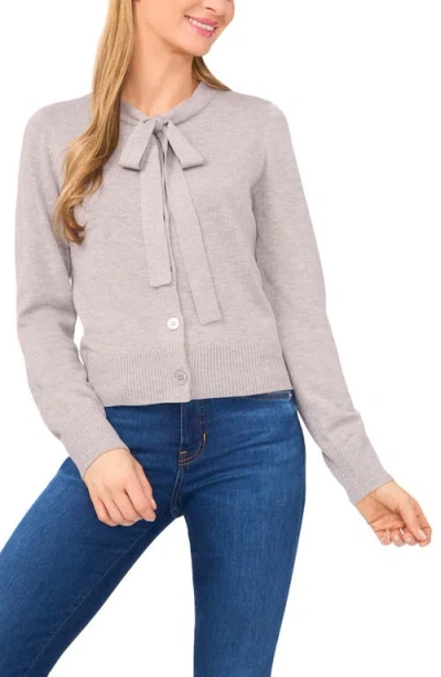 Cece Women's Tie Neck Cardigan Sweater In Gray