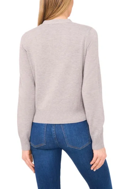 Cece Women's Tie Neck Cardigan Sweater In Gray