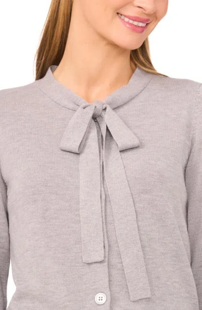 Cece Women's Tie Neck Cardigan Sweater In Gray