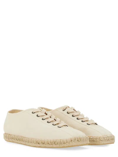 Lemaire Linoleum Laced Espadrilles Off White
