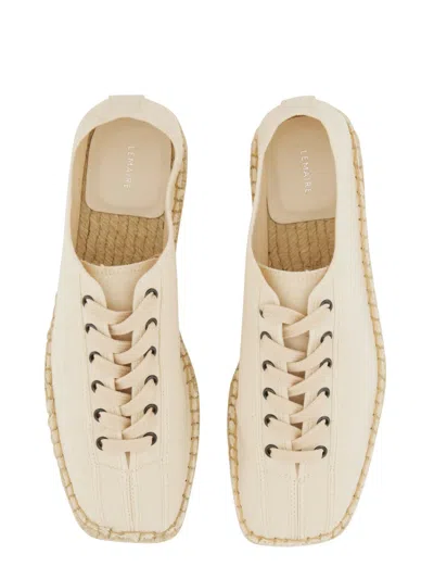 Lemaire Linoleum Laced Espadrilles Off White