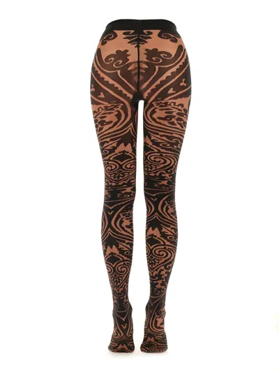 Etro X Wolford Tights In Brown