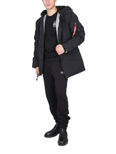 Alpha Industries Expedition Parka Jacket For Men In Black