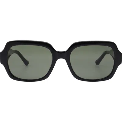 Florence By Mills 55mm Rectangular Sunglasses In Green