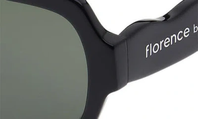 Florence By Mills 55mm Rectangular Sunglasses In Green