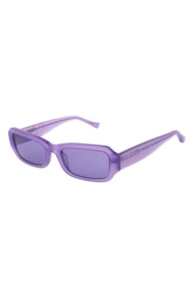 Florence By Mills 54mm Rectangular Sunglasses In Purple