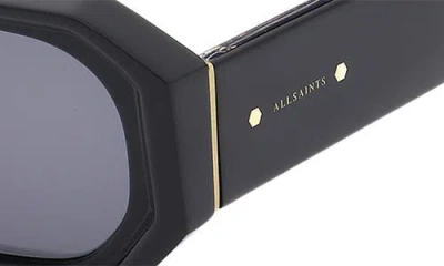 Allsaints Joanie 54mm Rectangular Sunglasses In Black