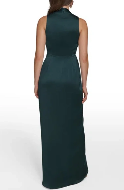 Donna Karan Halter Neck Rouched In Green