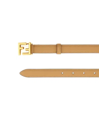 Fendi Women Ff Belt In Brown