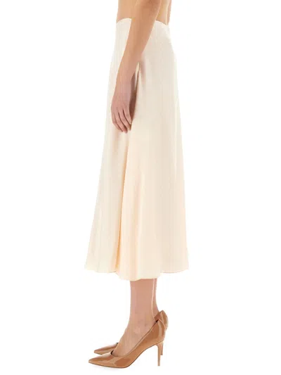Fendi Light Pink Silk Skirt In Neutral