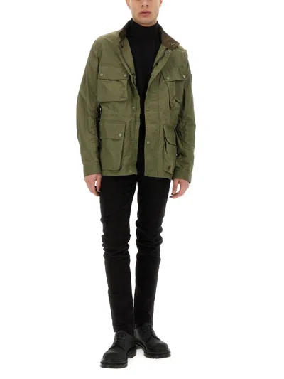 Belstaff Fieldmaster Utility Jacket Adjustable Cuffs In Green