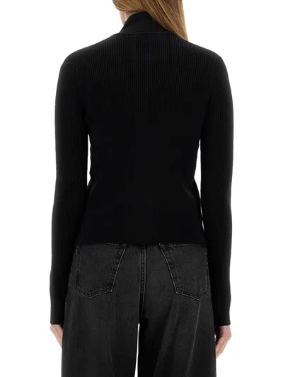 Jw Anderson J. W. Anderson Fitted Cardigan With Zipper In Black