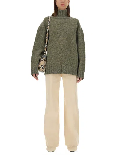 Jil Sander Flared Pants In Neutral