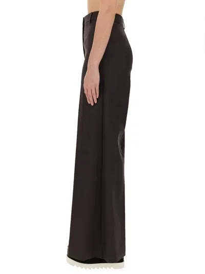Stella Mccartney Flannel Flared Trousers In Brown