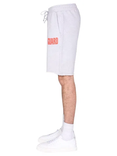 Helmut Lang Fleece Bermuda In White