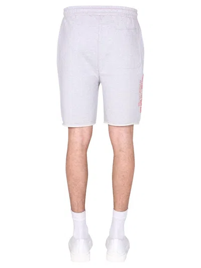 Helmut Lang Fleece Bermuda In White