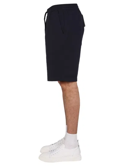 Universal Works Fleece Bermuda In Black