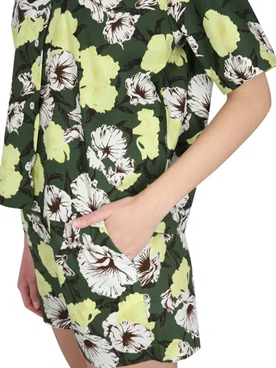 Msgm Cotton Shirt In Green