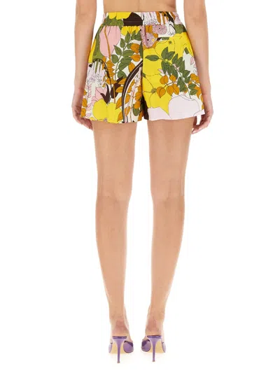 La Doublej La Double J Floral Print Shorts In Multi