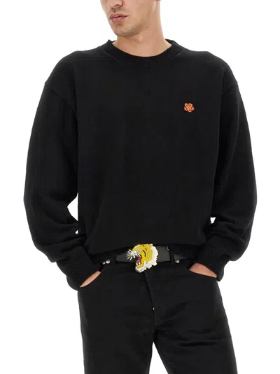 Kenzo Flower Boke Sweatshirt In Black