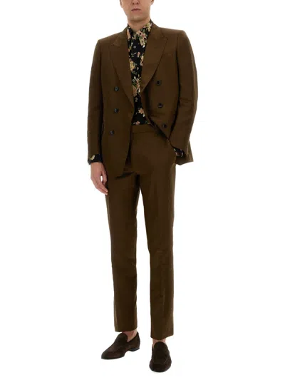 Tom Ford Fluid Fit Shirt In Brown