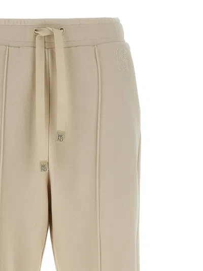Weekend Max Mara Folk Jersey Trouser Beige In Neutral