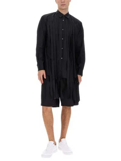 Comme Des Garçon Shirt Fringed Shirt In Black