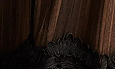 Tadashi Shoji Belline Embroidered Chiffon Midi Dress In Black