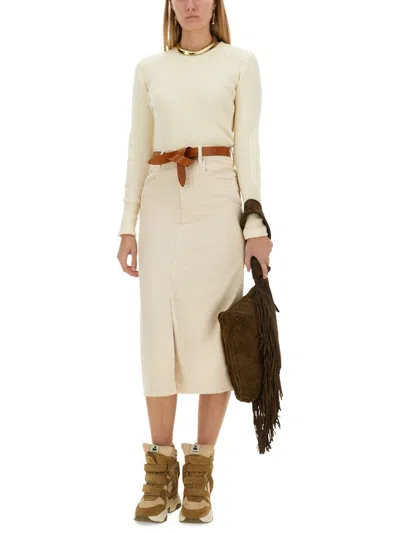 Isabel Marant Étoile Gabyne Round Neck Sweater In Neutral
