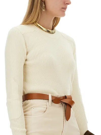 Isabel Marant Étoile Gabyne Round Neck Sweater In Neutral