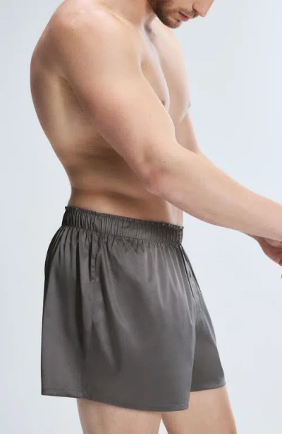 Savage X Fenty Savage X Satin Boxers In Gray