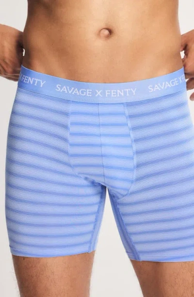 Savage X Fenty Sheer Line Boxer Briefs In Blue