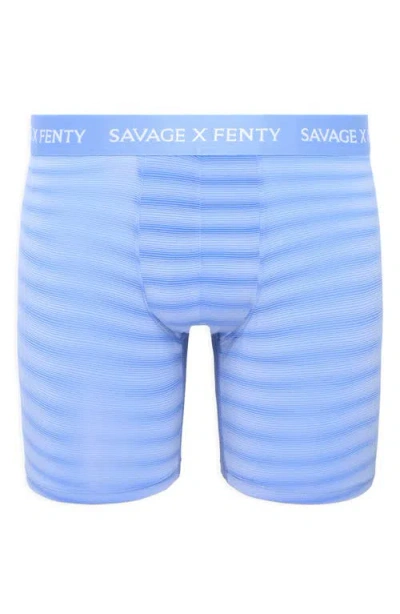 Savage X Fenty Sheer Line Boxer Briefs In Blue