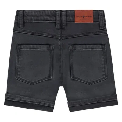 Stains And Stories By Babyface Classic Jean Shorts In Gray