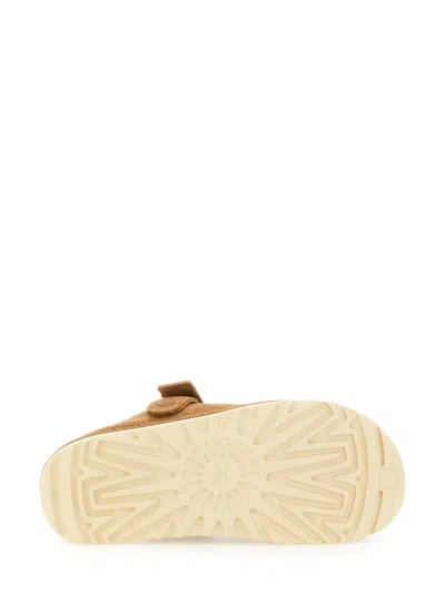 Ugg Slip-on Suede Clogs With Strap In Brown