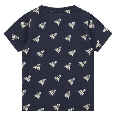 Stains And Stories By Babyface Allover Print Short Sleeve T-shirt In Blue