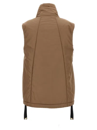Max Mara The Cube Water-resistant Technical Canvas Gilet In Brown