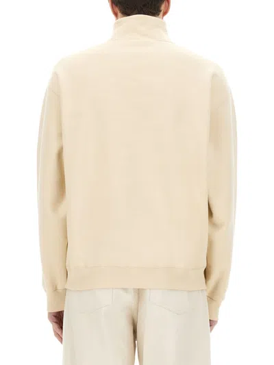 Jacquemus Men The Gros Grain Logo Sweatshirt In Neutral