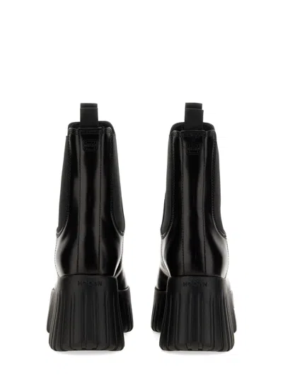 Hogan Ankle Boots In Brushed Leather