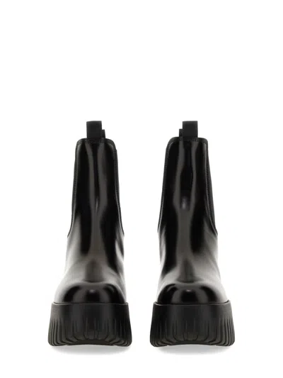 Hogan Ankle Boots In Brushed Leather