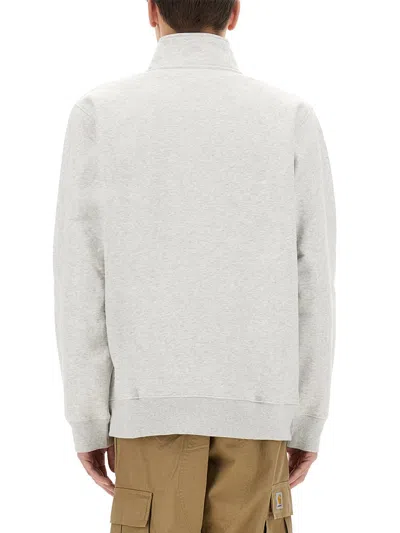 Carhartt Chase Half-zip Sweatshirt In Gray