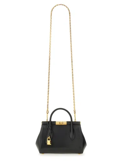 Dolce & Gabbana Women Marlene Leather Handbag With Logo Print In Multi
