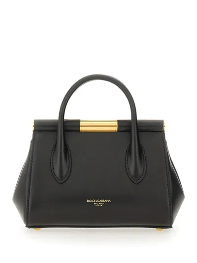 Dolce & Gabbana Women Marlene Leather Handbag With Logo Print In Multi