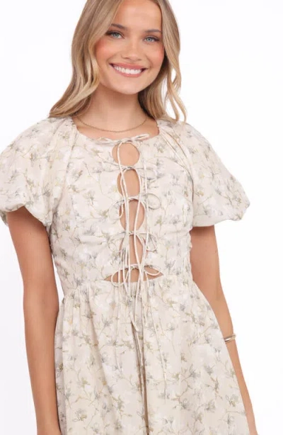 Petal And Pup Petal & Pup Kathleen Puff Sleeve Tie Front Maxi Dress In White